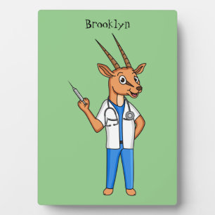 Niedlicher Gemsbok-Antilope-Cartoon Fotoplatte