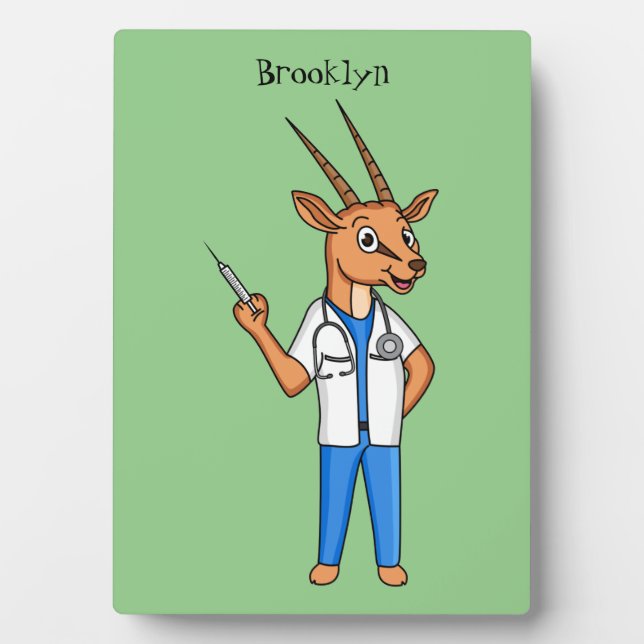 Niedlicher Gemsbok-Antilope-Cartoon Fotoplatte (Vorderseite)