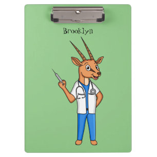 Niedlicher Gemsbok-Antilope-Cartoon Klemmbrett