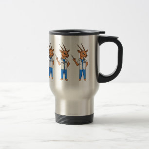 Niedlicher Gemsbok-Antilope-Cartoon Reisebecher