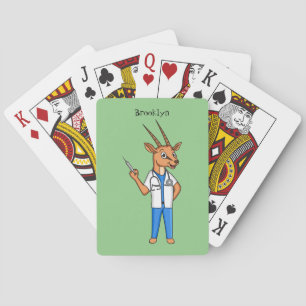 Niedlicher Gemsbok-Antilope-Cartoon Spielkarten
