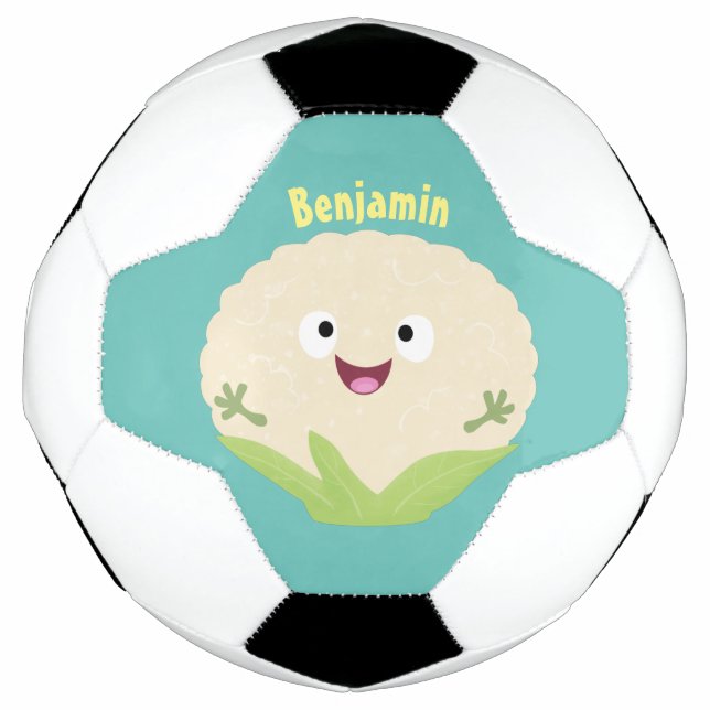 Niedlicher Gemüsegarten-Cartoon Fußball (Vorderseite)
