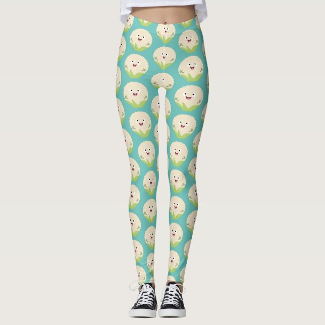 Niedlicher Gemüsegarten-Cartoon Leggings (Vorderseite)