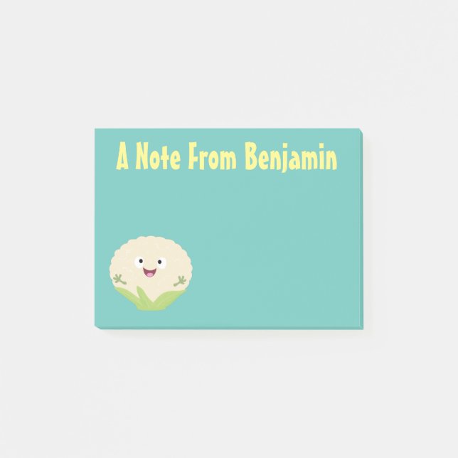 Niedlicher Gemüsegarten-Cartoon Post-it Klebezettel (Vorderseite)