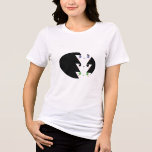 Niedlicher geometrischer T - Shirt mit farbenfrohe