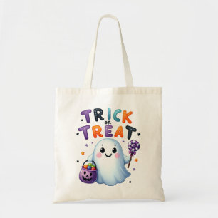 Niedlicher Ghost-Trick oder Treat-Bag Tragetasche