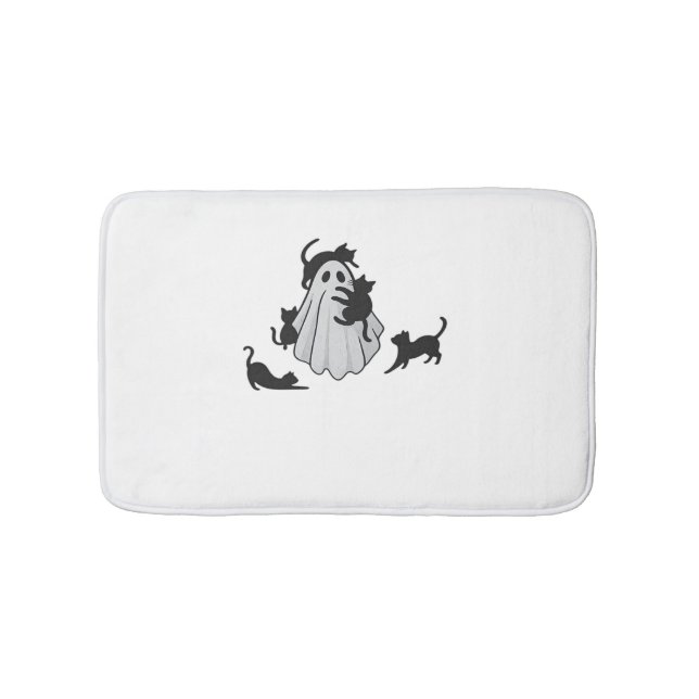 Niedlicher Ghost und Black Cats Klassischer T - Sh Badematte (Vorderseite)