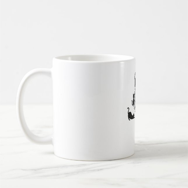 Niedlicher Ghost und Black Cats Klassischer T - Sh Kaffeetasse (Links)