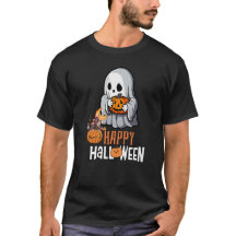 Niedlicher Ghost und Pumpkin "Happy Halloween"-T -
