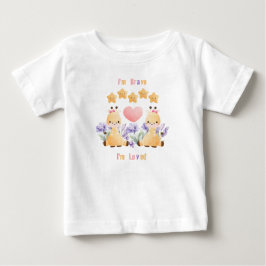 Niedlicher Giraffe Baby-T - Shirt | Ich bin tapfer