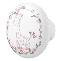 Niedlicher Giraffe-Keramik-Knob