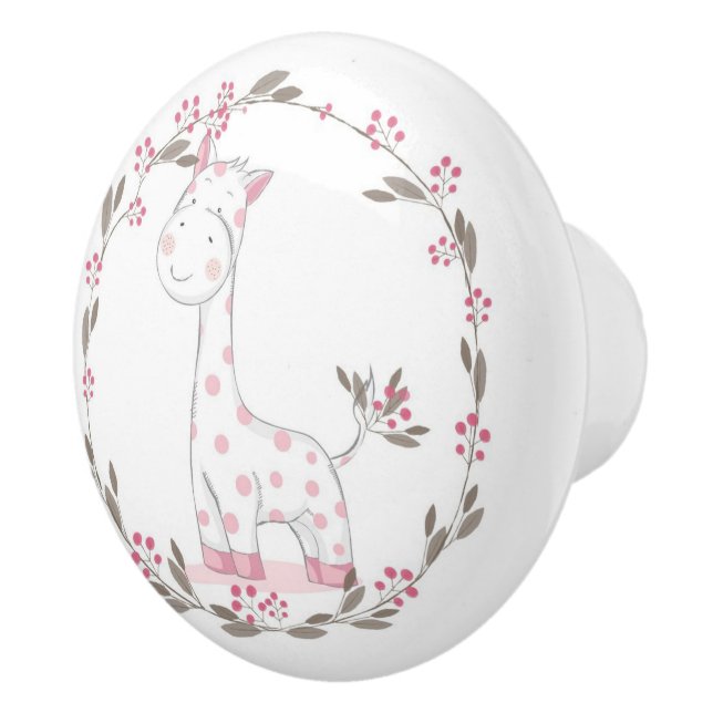 Niedlicher Giraffe-Keramik-Knob Keramikknauf (Rechts)