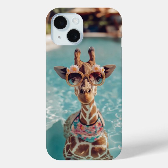 Niedlicher Giraffe Schwimmbad iPhone-Hülle Case-Mate iPhone Hülle (Rückseite)