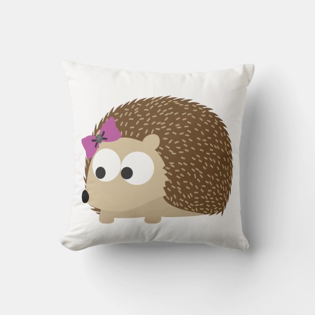niedlicher Girl-Igel Kissen (Vorderseite)