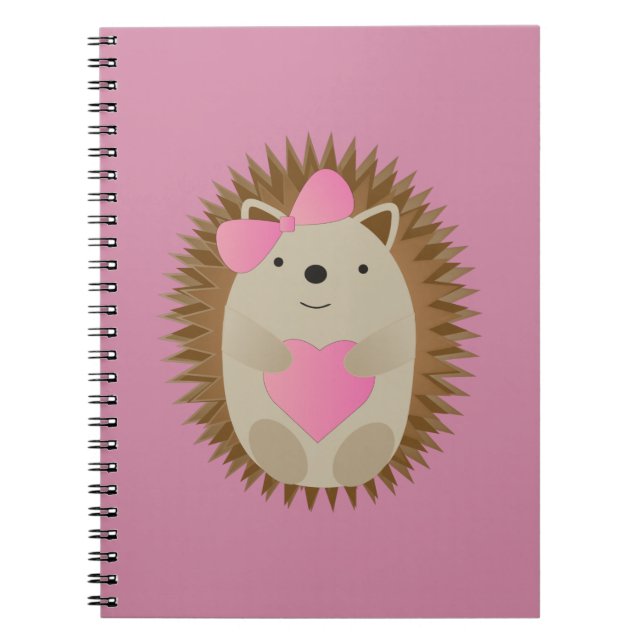 Niedlicher Girl-Igel Notizblock (Vorderseite)