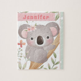 Niedlicher Girl-Individuelle Name Koala Bear Pink 
