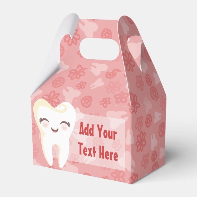 Niedlicher Girl Tooth auf Rosa - Box für benutzerd Geschenkschachtel (Vorderseite)
