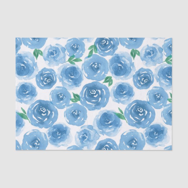 Niedlicher Girly blauer Seidenpapier (Vorderseite)
