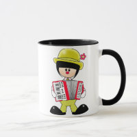 Niedlicher Girly Clown mit Accordian