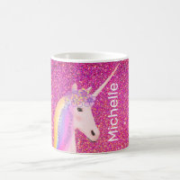 Niedlicher Girly Pink Glitzer Unicorn Hot Cocoa Ki