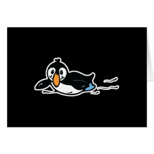 niedlicher gleitender Pinguin