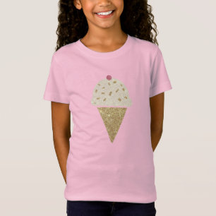Niedlicher Glitzer Eiscreme Vintag Nostalgie T-Shirt
