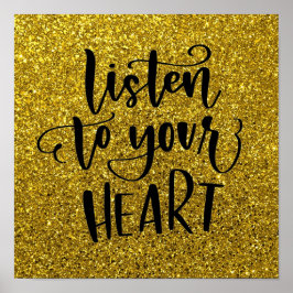 Niedlicher Glitzer Inspiration Zitat Poster