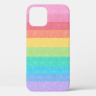 Niedlicher Glitzer Regenbogenstreifen Farbiges Mus Case-Mate iPhone Hülle