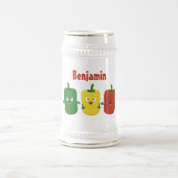 Niedlicher Glockenpfeffer capsicum trio singend Ca