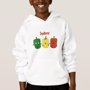 Niedlicher Glockenpfeffer capsicum trio singend Ca Hoodie