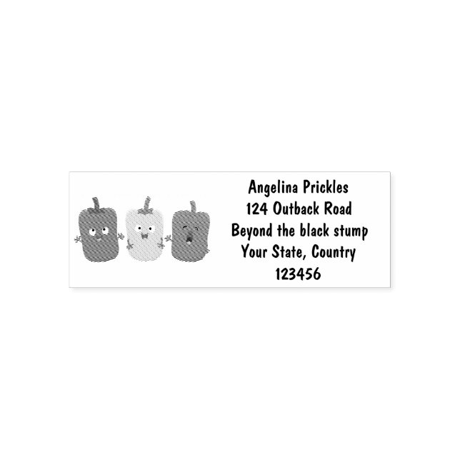 Niedlicher Glockenpfeffer capsicum trio singend Ca Permastempel (Design)