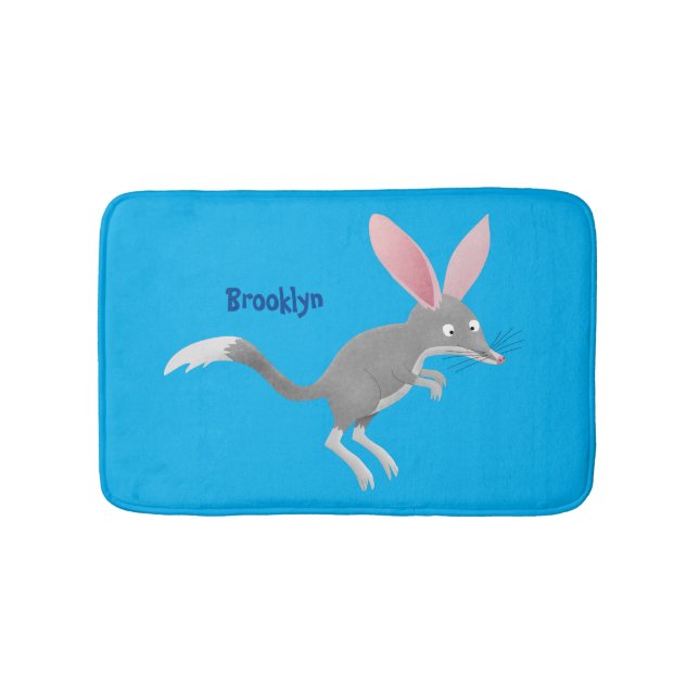 Niedlicher glücklicher australischer Bilby-Cartoon Badematte (Vorderseite)