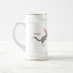 Niedlicher glücklicher australischer Bilby-Cartoon Bierglas