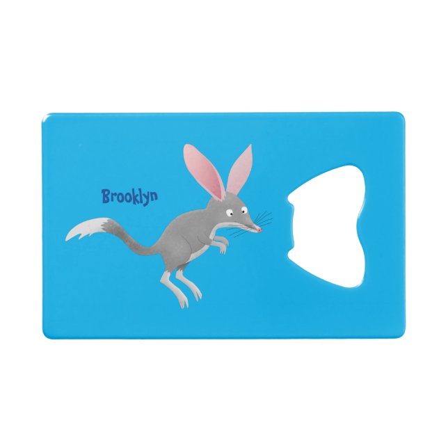 Niedlicher glücklicher australischer Bilby-Cartoon Geldbeutel Flaschenöffner (Vorderseite (Horizontal))