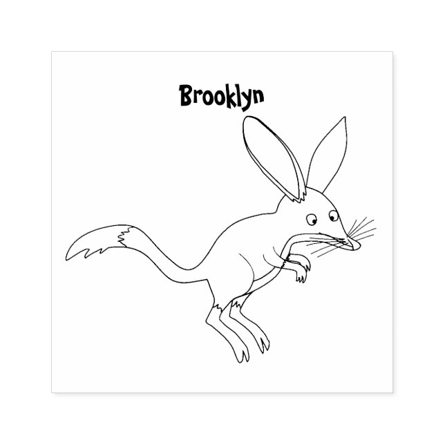Niedlicher glücklicher australischer Bilby-Cartoon Gummistempel (Prägung)