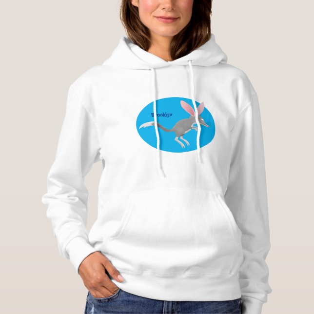 Niedlicher glücklicher australischer Bilby-Cartoon Hoodie (Vorderseite)