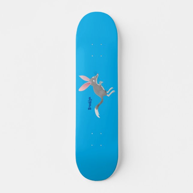 Niedlicher glücklicher australischer Bilby-Cartoon Skateboard (Vorne)