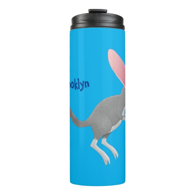 Niedlicher glücklicher australischer Bilby-Cartoon Thermosbecher (Vorderseite)