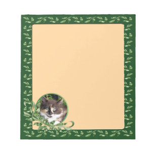 Niedlicher glücklicher Calico-Katze Notizblock