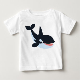 Niedlicher glücklicher Cartoon Killer Whale Baby  T-shirt