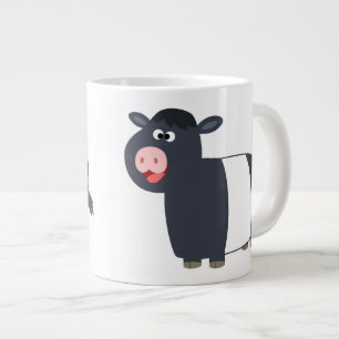 Niedlicher glücklicher Cartoon umgeschnallte Jumbo-Tasse