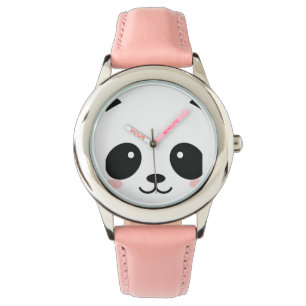 Niedlicher glücklicher Gesichts-Panda Armbanduhr
