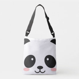 Niedlicher glücklicher Gesichts-Panda Tragetaschen Mit Langen Trägern
