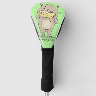 Niedlicher, glücklicher Hamster mit Erdnuss-Cartoo Golf Headcover