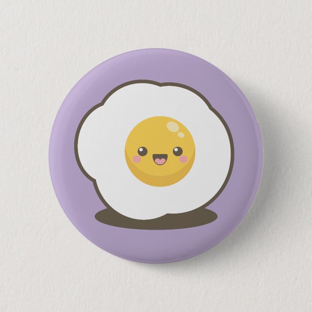 Niedlicher glücklicher Kawaii Button (Vorderseite)