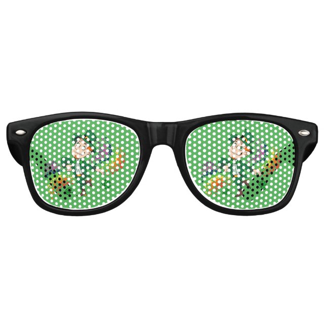 Niedlicher glücklicher Lächelnelke, ein Regenbogen Partybrille (Vorderseite)