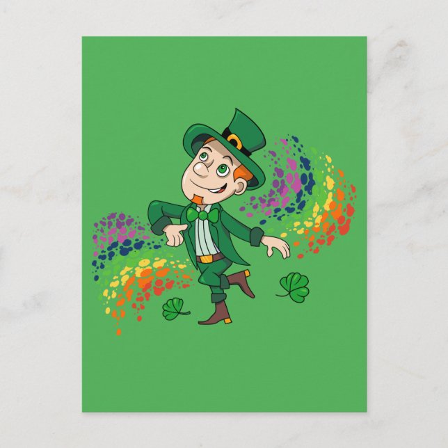 Niedlicher glücklicher Lächelnelke, ein Regenbogen Postkarte (Vorderseite)