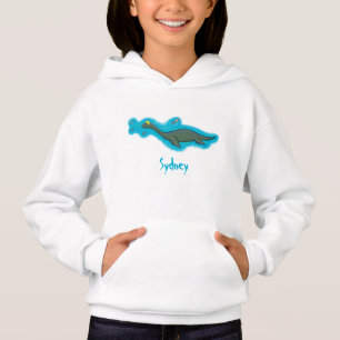 Niedlicher, glücklicher Seemänner Plesiosaurier-Ca Hoodie
