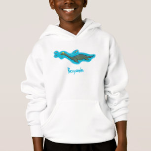 Niedlicher, glücklicher Seemänner Plesiosaurier-Ca Hoodie