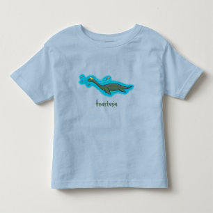 Niedlicher, glücklicher Seemänner Plesiosaurier-Ca Kleinkind T-shirt